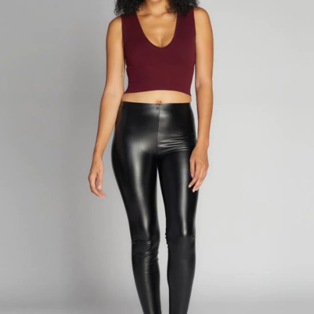 NWT C'est Moi Matt liquid faux leather leggings